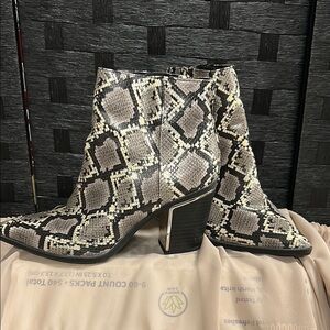 Snakeskin Ankle Boots